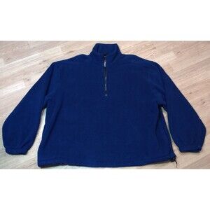 VTG ViaSport Polartec Fleece Sweatshirt Mens 2XL XXL 1/4 Zip Pockets 80s USA